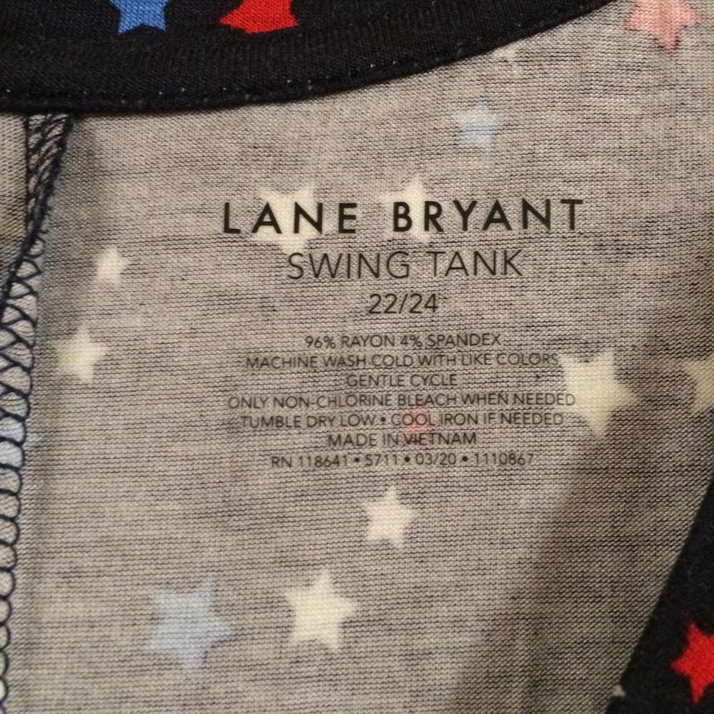 LANE BRYANT SWING TOP RED WHITE BLUE NWT 22/24 - Picture 5 of 6